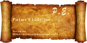 Palen Eliána névjegykártya